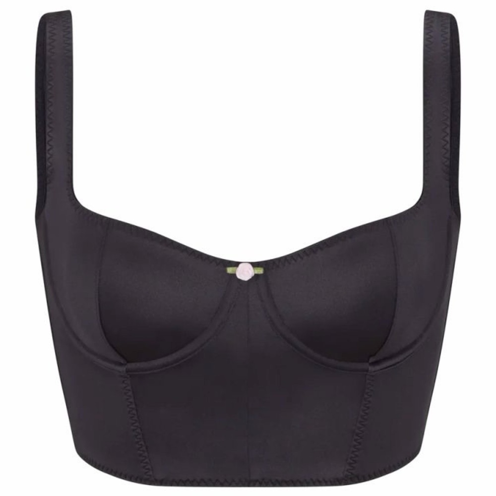 Black Skims satin bralette corset medium - Picture 2 of 6